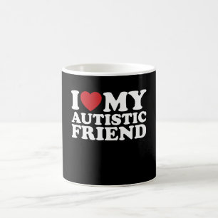 Ich liebe meinen autistischen Freund Autismus Herz Kaffeetasse