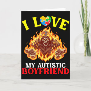 Ich liebe meinen autistischen Freund Flaming Reape Karte