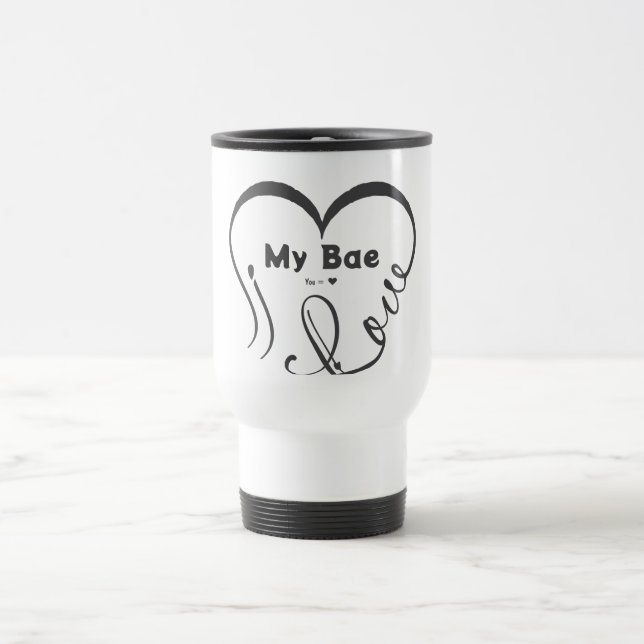 Ich liebe meinen Bae • Du = ♥ Reisebecher (Mittel)