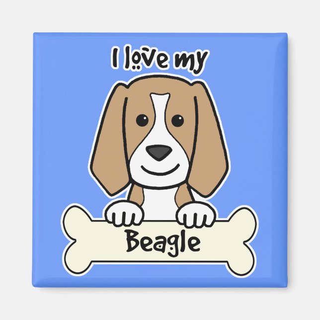 Ich Liebe meinen Beagle Magnet (Vorne)