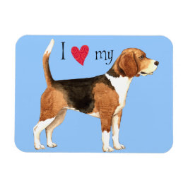 Ich Liebe meinen Beagle Magnet
