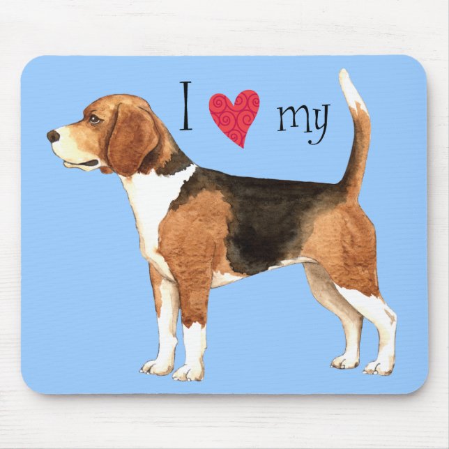 Ich Liebe meinen Beagle Mousepad (Vorne)