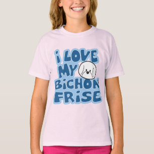 Ich Liebe meinen Bichon Frise Girl's Ringer T - Sh T-Shirt