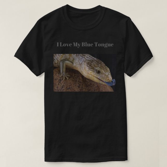 Ich Liebe meinen Blauzungenrosa  T-Shirt (Design vorne)