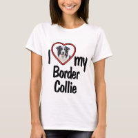 Ich liebe meinen Border Collie - Süßer Herz-Fotora