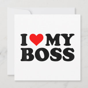 Ich Liebe meinen Boss Funny Red Heart Boss Ich hör Einladung