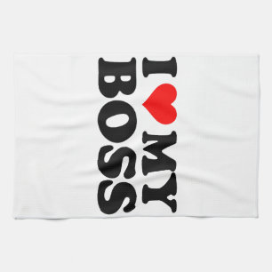 Ich Liebe meinen Boss Funny Red Heart Boss Ich hör Geschirrtuch