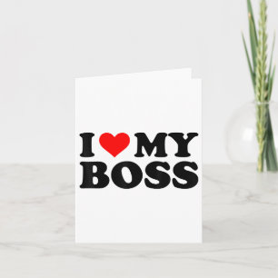 Ich Liebe meinen Boss Funny Red Heart Boss Ich hör Karte