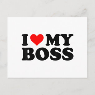 Ich Liebe meinen Boss Funny Red Heart Boss Ich hör Postkarte