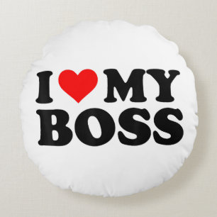 Ich Liebe meinen Boss Funny Red Heart Boss Ich hör Rundes Kissen