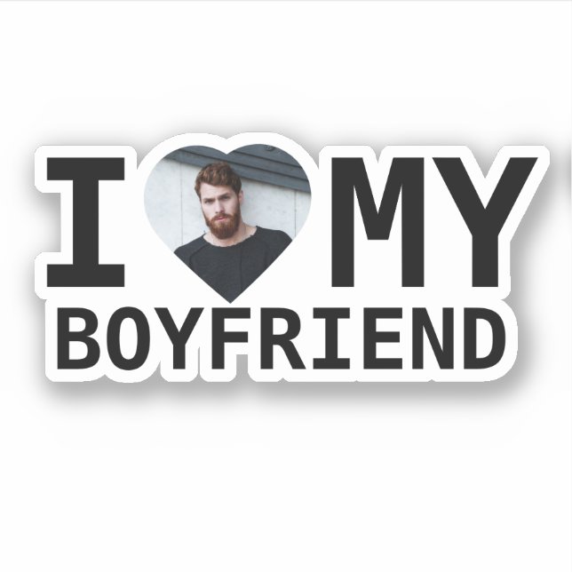 Ich Liebe meinen Boyfriend Foto Sticker (Vorderseite)