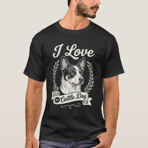 Ich liebe meinen Cattle Dog Vintage-Hundefreund T-Shirt