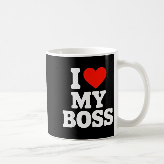 Ich liebe meinen Chef  Kaffeetasse (Rechts)