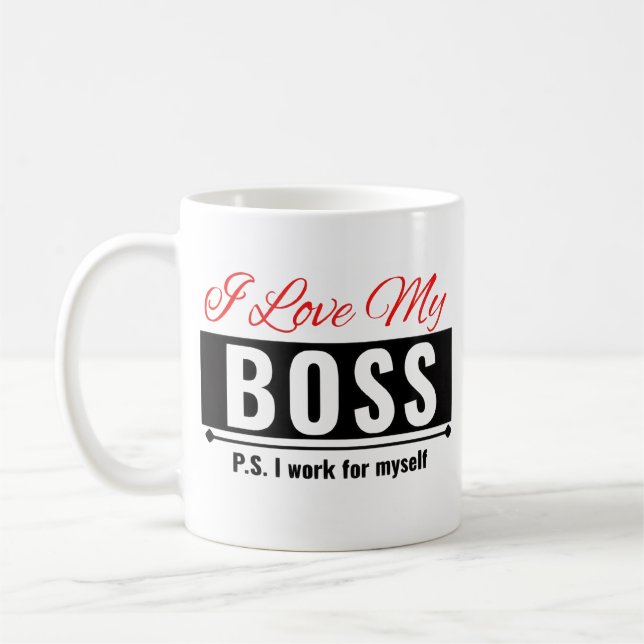 Ich Liebe meinen Chef Kaffeetasse (Links)