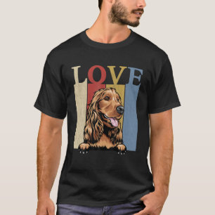Ich liebe meinen Cocker Spaniel Vintage Retro Hund T-Shirt