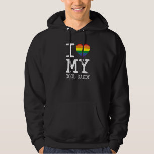 Ich liebe meinen coolen Daddy LGBTQ Herz Sohn Toch Hoodie