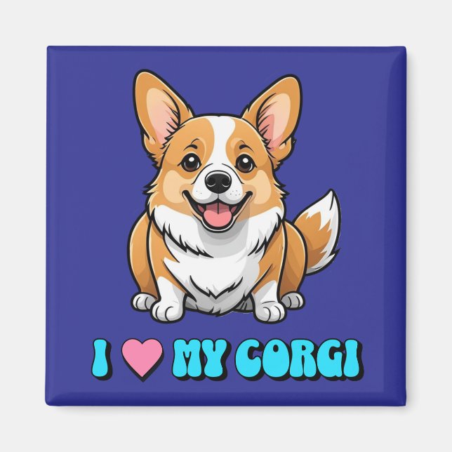 Ich liebe meinen Corgi Magnet (Vorne)