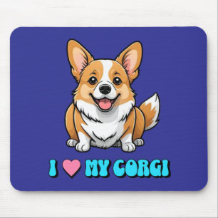 Ich liebe meinen Corgi Mousepad