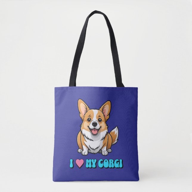 Ich liebe meinen Corgi Tasche (Vorderseite)