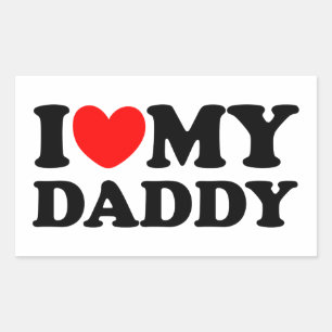Ich Liebe meinen Daddy Rechteckiger Aufkleber