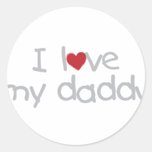 Ich Liebe meinen Daddy Runder Aufkleber