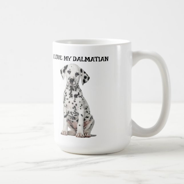 Ich Liebe meinen Dalmatiner Kaffeetasse (Rechts)