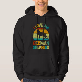 Ich Liebe meinen deutschen Schäferhund Hund Blue B Hoodie