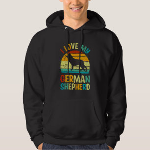 Ich Liebe meinen deutschen Schäferhund Hund Blue B Hoodie