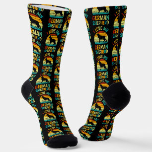 Ich Liebe meinen deutschen Schäferhund Hund Blue B Socken