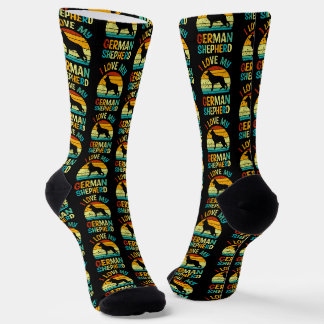 Ich Liebe meinen deutschen Schäferhund Hund Blue B Socken
