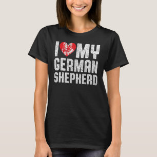 Ich liebe meinen deutschen Schäferhund-Hundebesitz T-Shirt