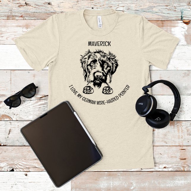 Ich Liebe meinen deutschen Wire-Hair-Pointer T-Shirt (Von Creator hochgeladen)