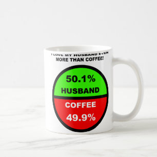 Ich liebe meinen Ehemann mehr als Kaffee Lustiger Kaffeetasse