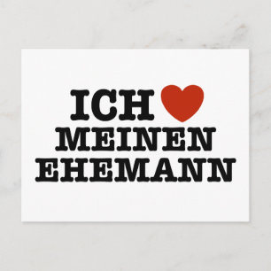 Ich Liebe Meinen Ehemann Postkarte