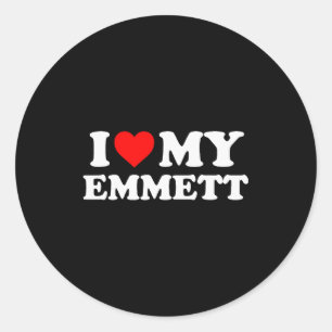 Ich liebe meinen Emmett Runder Aufkleber