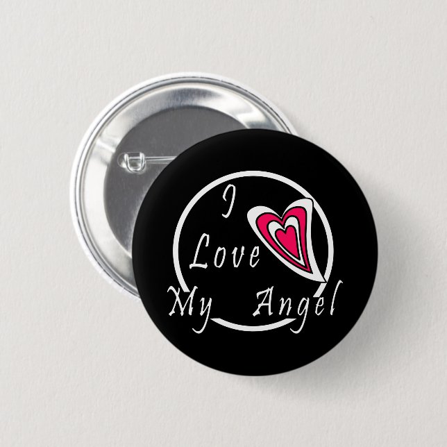 Ich Liebe meinen Engel Button (Vorne & Hinten)