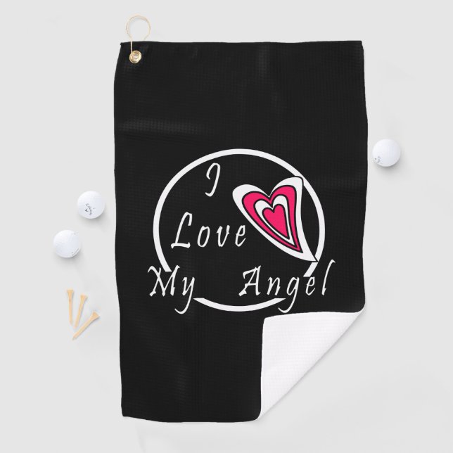 Ich Liebe meinen Engel Golfhandtuch (Insitu)