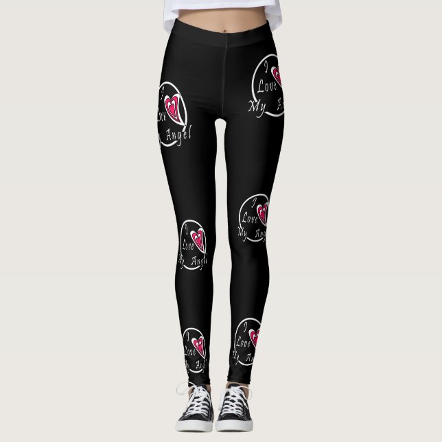 Ich Liebe meinen Engel Leggings (Vorderseite)
