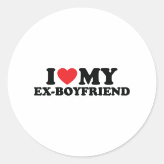 Ich Liebe meinen Exfreund Runder Aufkleber