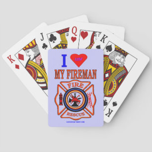 ICH LIEBE MEINEN FEUERWEHRMANN SPIELKARTEN
