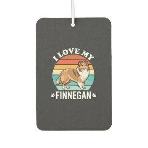 Ich liebe meinen Finnegan Sheltie Retro Sonnenunte Autolufterfrischer