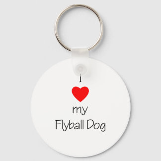 Ich Liebe meinen Flyball Hund Schlüsselanhänger