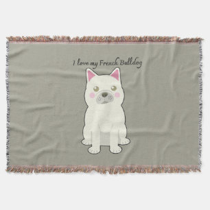 Ich liebe meinen Französischen Bulldogge Decke