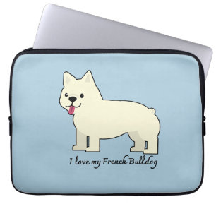 Ich liebe meinen Französischen Bulldogge Laptopschutzhülle