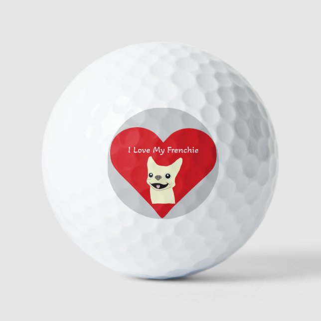 Ich liebe meinen Frenchie, Lavender Golfball (Vorderseite)