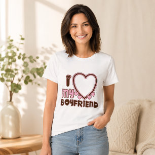Ich liebe meinen Freund Benutzerdefiniertes Foto H T-Shirt