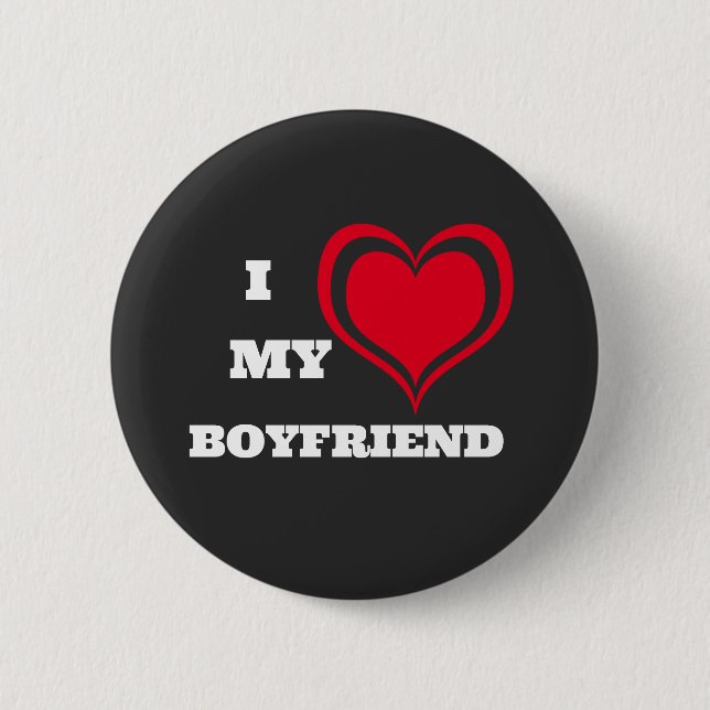 Ich liebe meinen Freund Custom Button (Vorderseite)