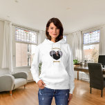 Ich Liebe meinen Freund Foto-Namen Hoodie<br><div class="desc">Fügen Sie einen Namen und ein Foto in den herzförmigen Rahmen.</div>