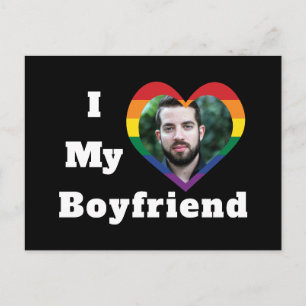 Ich liebe meinen Freund Gay Pride LGBTQ Benutzerde Postkarte
