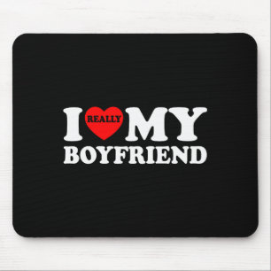 Ich liebe meinen Freund. Ich Herz Freund lustiges  Mousepad